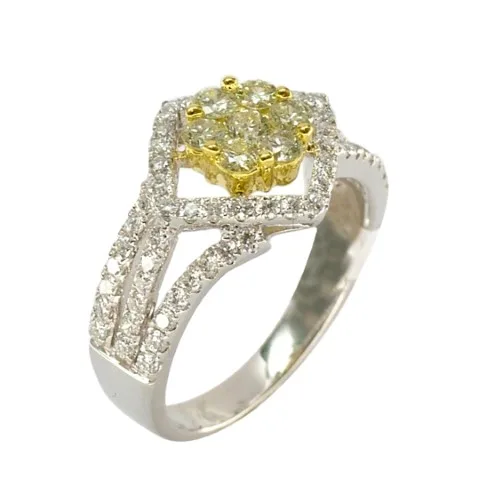 18K Two-Tone Gold Diamond Ring