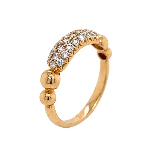 18K Rose Gold Diamond Band