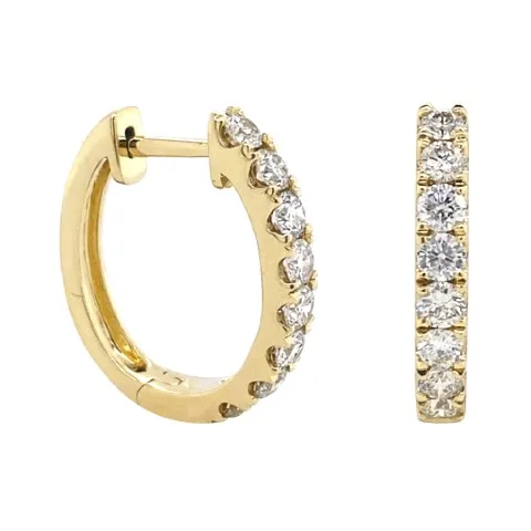 18K Yellow Gold Huggie Earrings