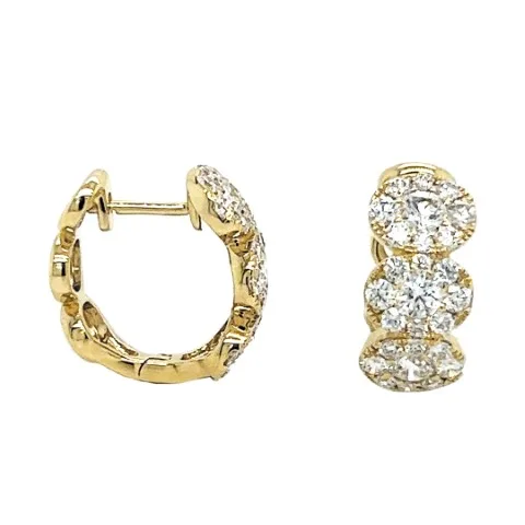 18K Yellow Gold Huggie Earrings