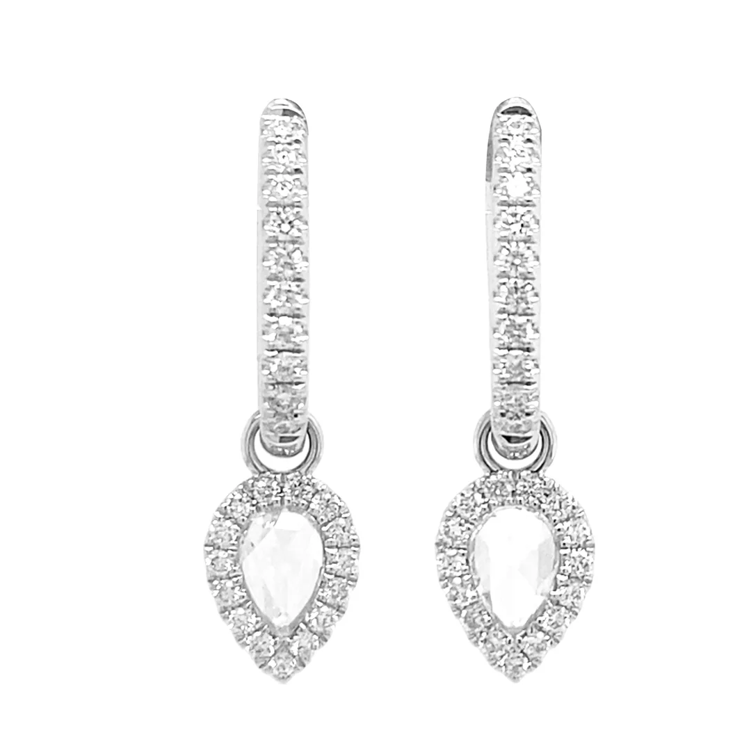 18K White Gold Diamond Earrings