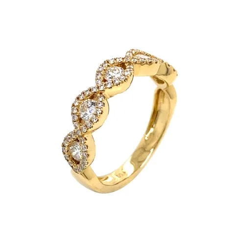 18K Yellow Gold Diamond Band