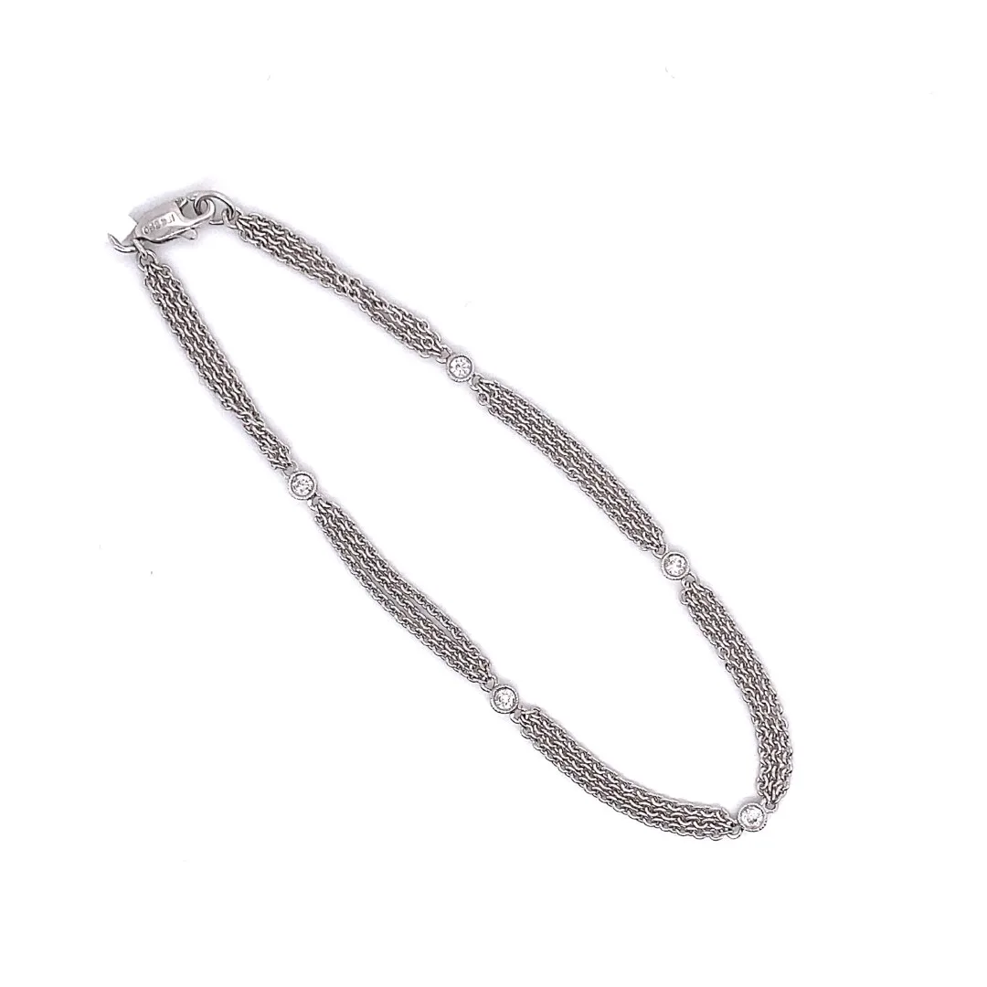 18K White Gold Diamond Bracelet
