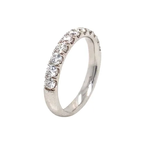 18K White Gold Diamond Band