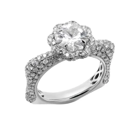 18K White Gold Diamond Ring