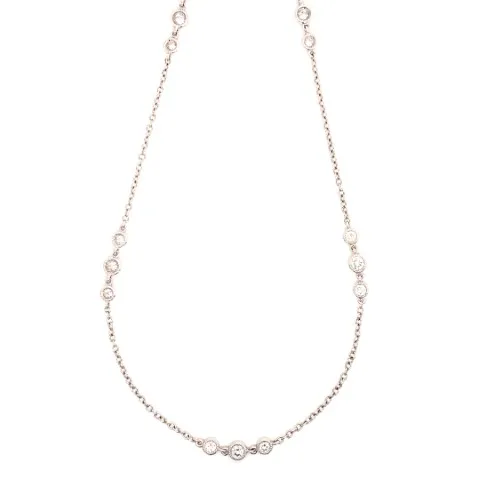 18K White Gold Diamond Necklace