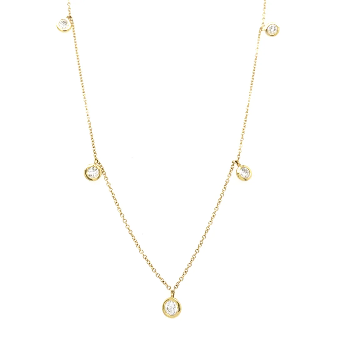 18K Yellow Gold Diamond Necklace