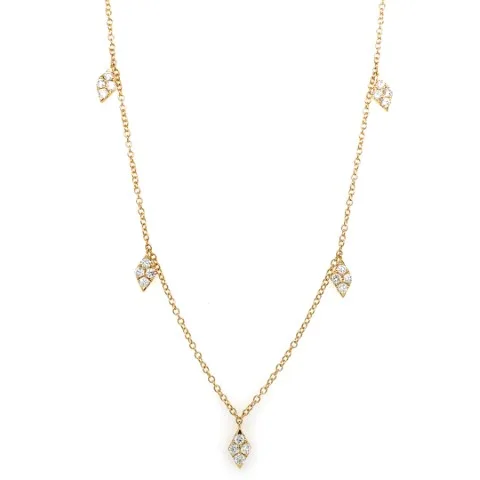 18K Yellow Gold Diamond Necklace