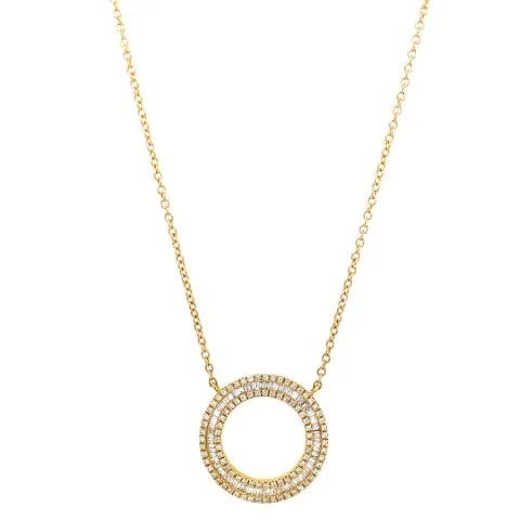 18K Yellow Gold Diamond Necklace