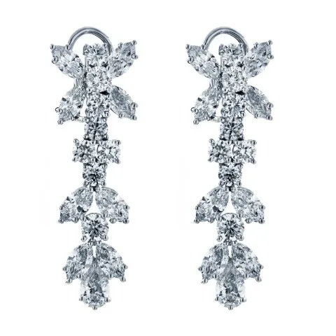18K White Gold Diamond Earrings