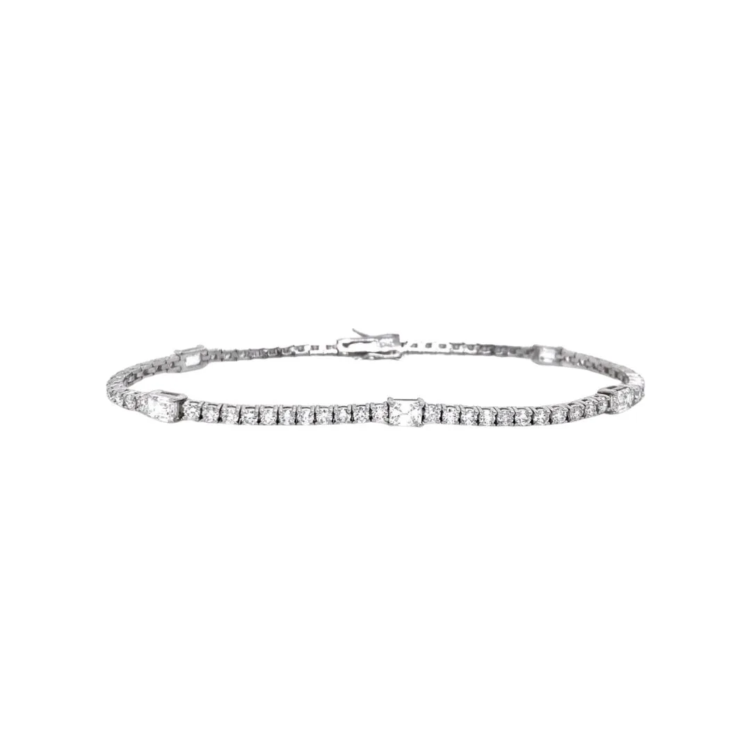 18K White Gold Diamond Tennis Bracelet