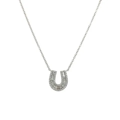 18K White Gold Diamond Necklace