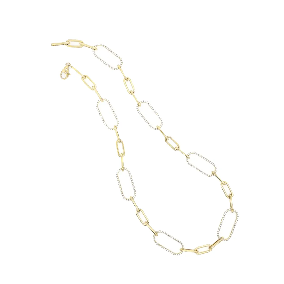 18K Yellow Gold Diamond Necklace