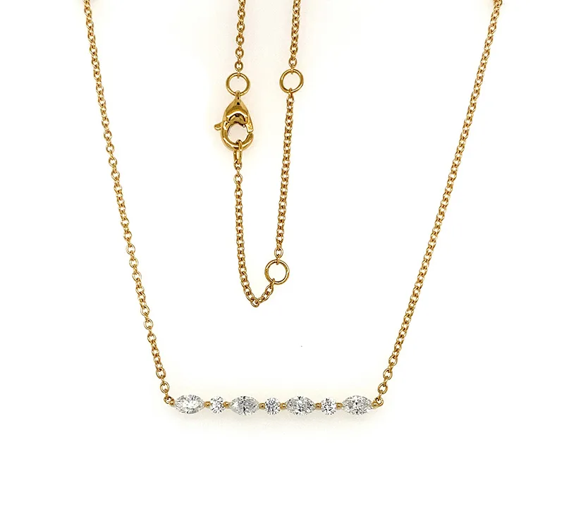 18K Yellow Gold Diamond Necklace