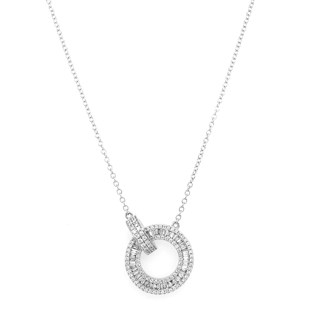 18K White Gold Diamond Necklace