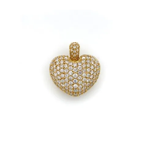 18K Yellow Gold Heart Pendant
