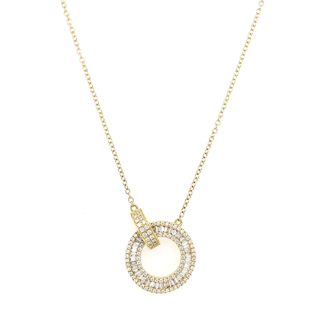 18K Yellow Gold Diamond Necklace
