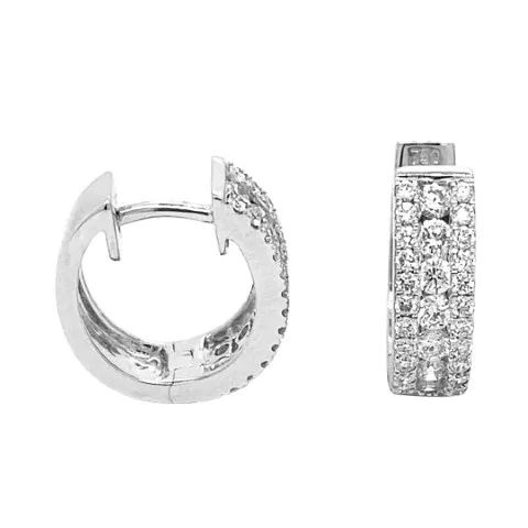 18K White Gold Diamond Earrings