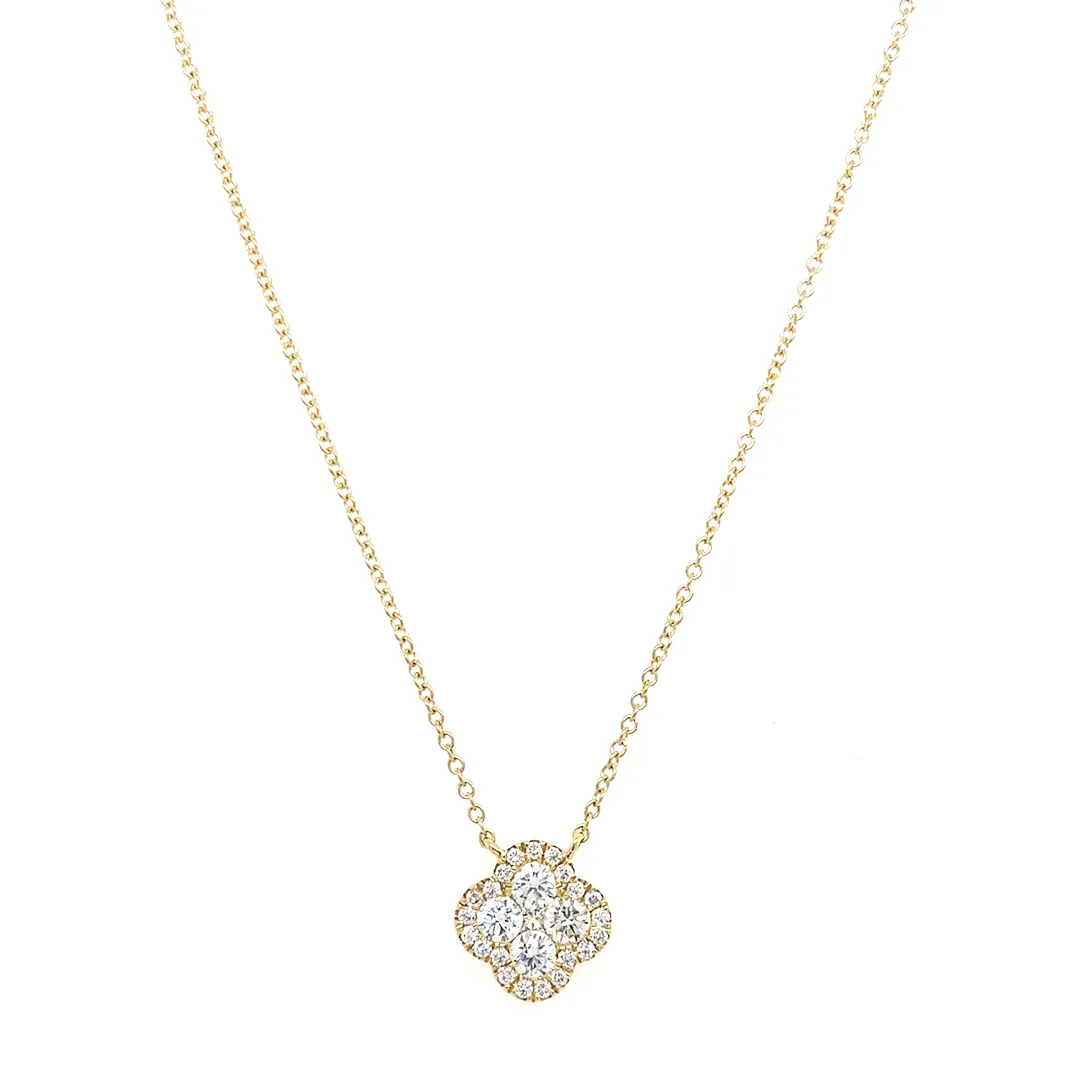 18K Yellow Gold Diamond Necklace