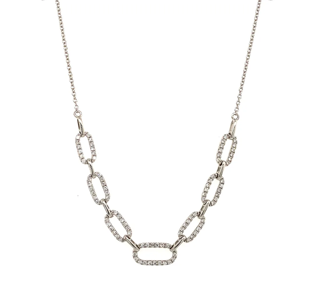 18K White Gold Diamond Necklace