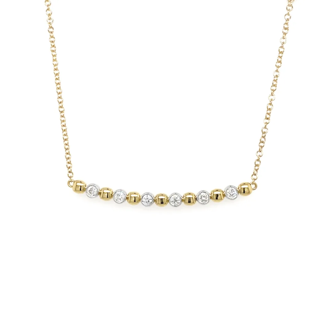 18K Two-Tone Gold Diamond Necklace