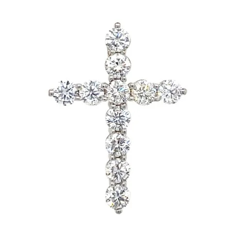 18K White Gold Diamond Pendant