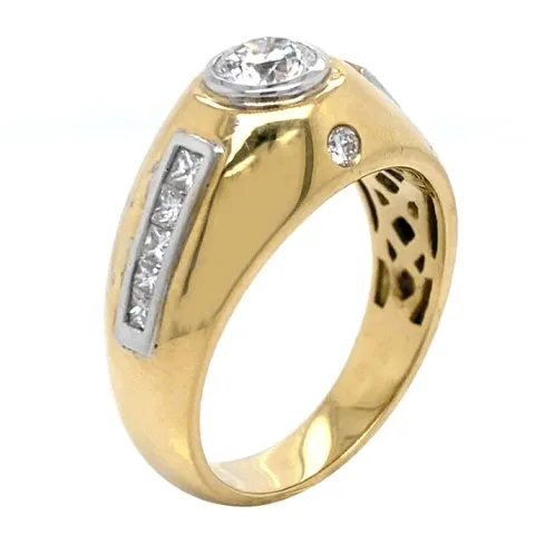 18K Yellow Gold Diamond Men’s Ring