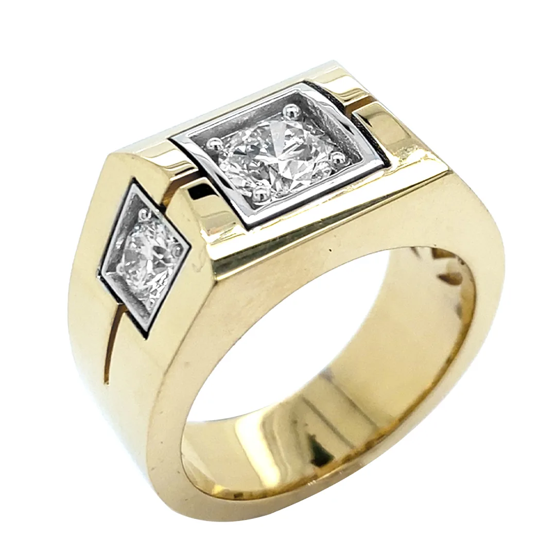 18K Yellow Gold Diamond Men’s Ring