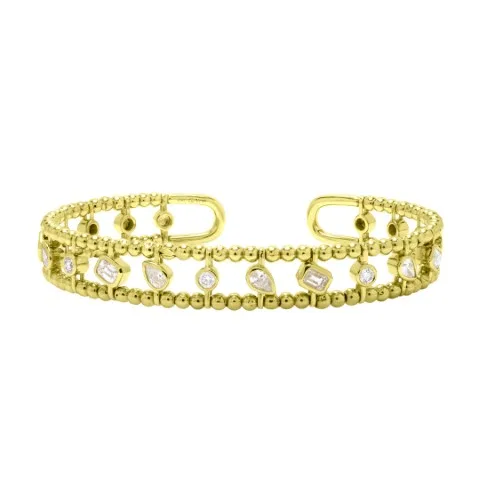 18K Yellow Gold Diamond Bangle