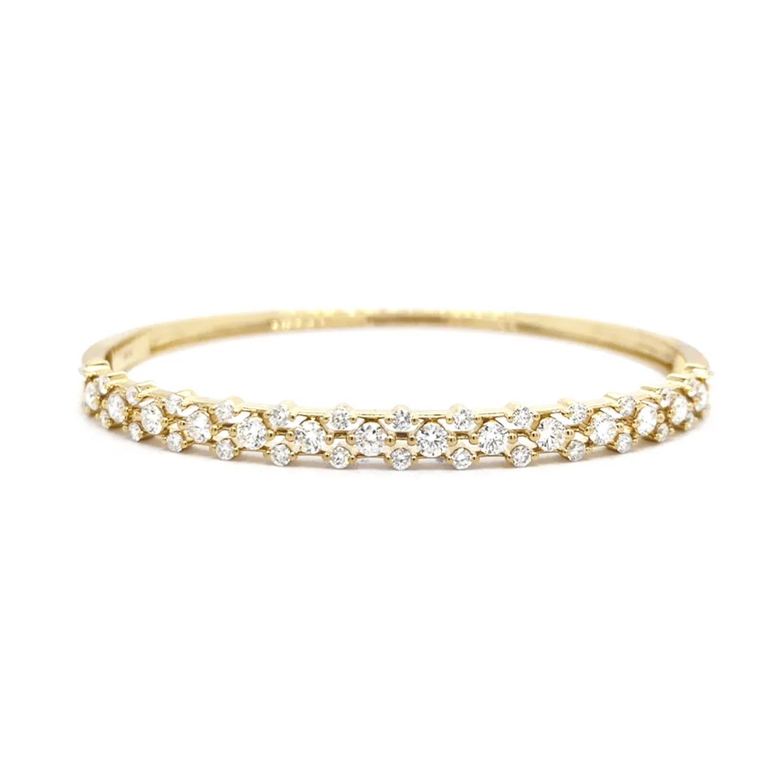 18K Yellow Gold Diamond Bangle