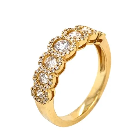 18K Yellow Gold Diamond Band