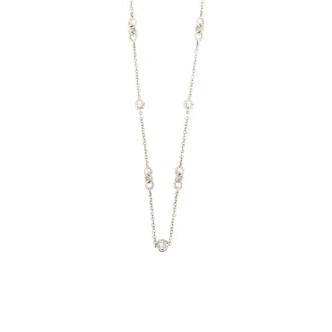 18K White Gold Diamond Necklace