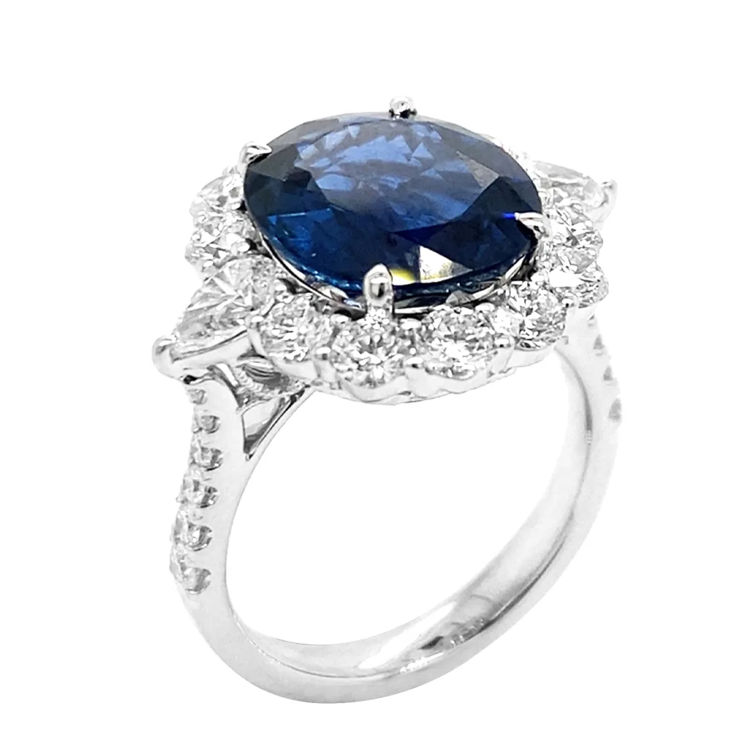 18K White Gold Sapphire Ring