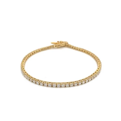 18K Yellow Gold Tennis Bracelet