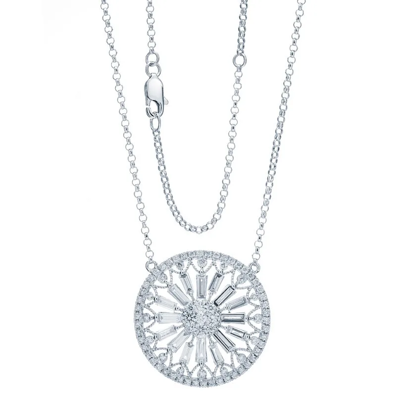 18K White Gold Diamond Necklace