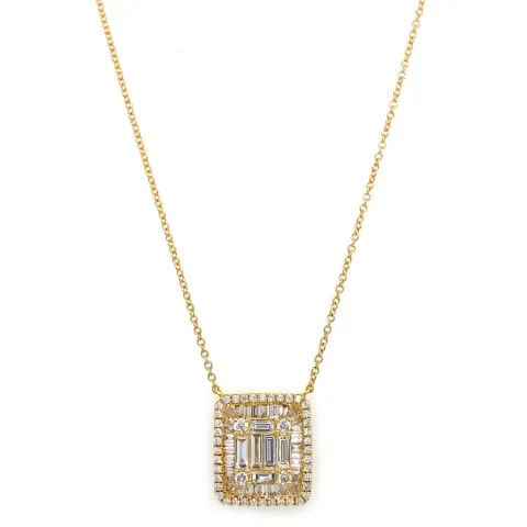 18K Yellow Gold Diamond Necklace