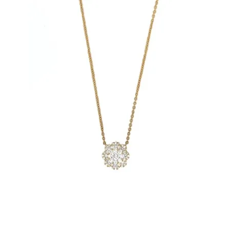 18K Yellow Gold Diamond Necklace