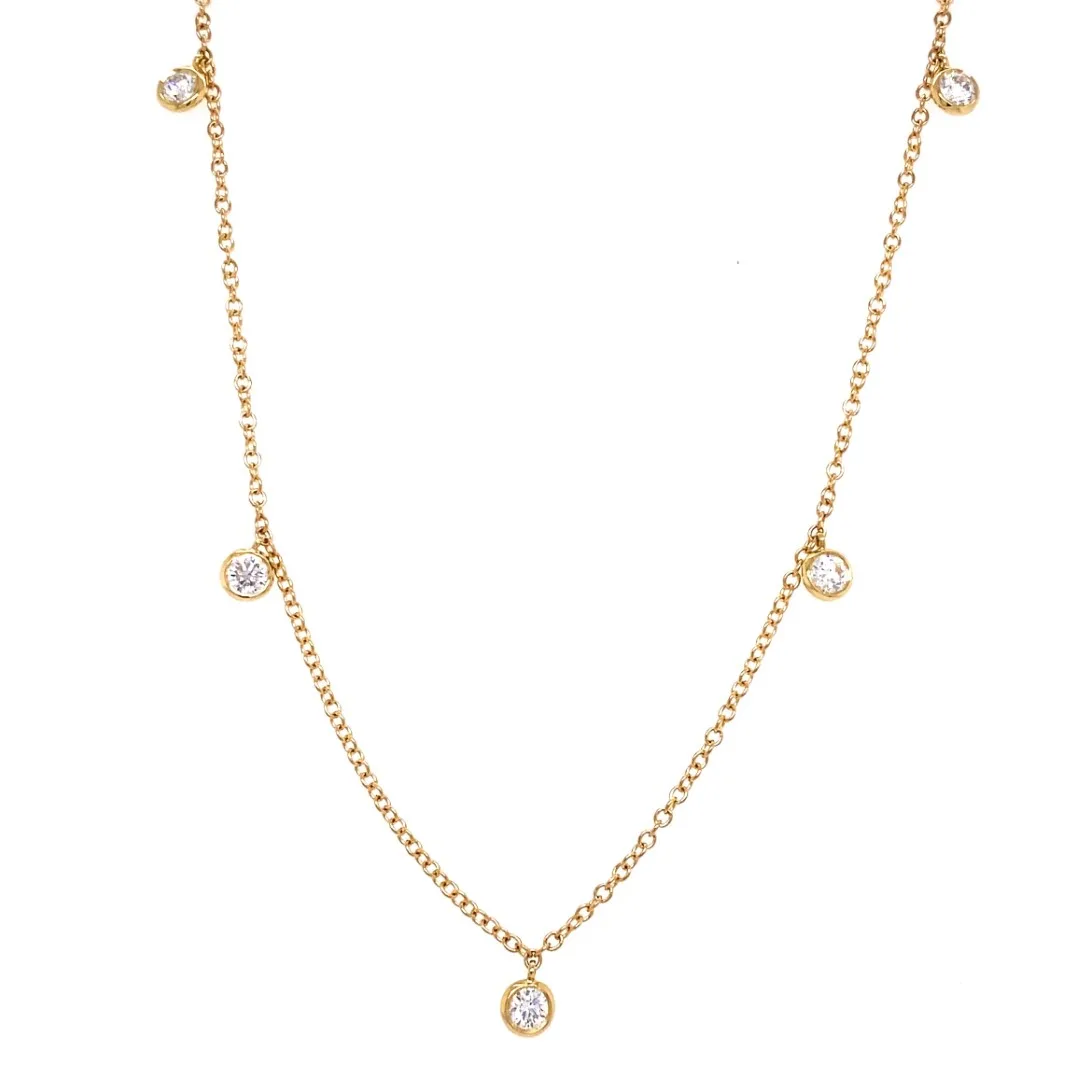 18K Yellow Gold Diamond Necklace