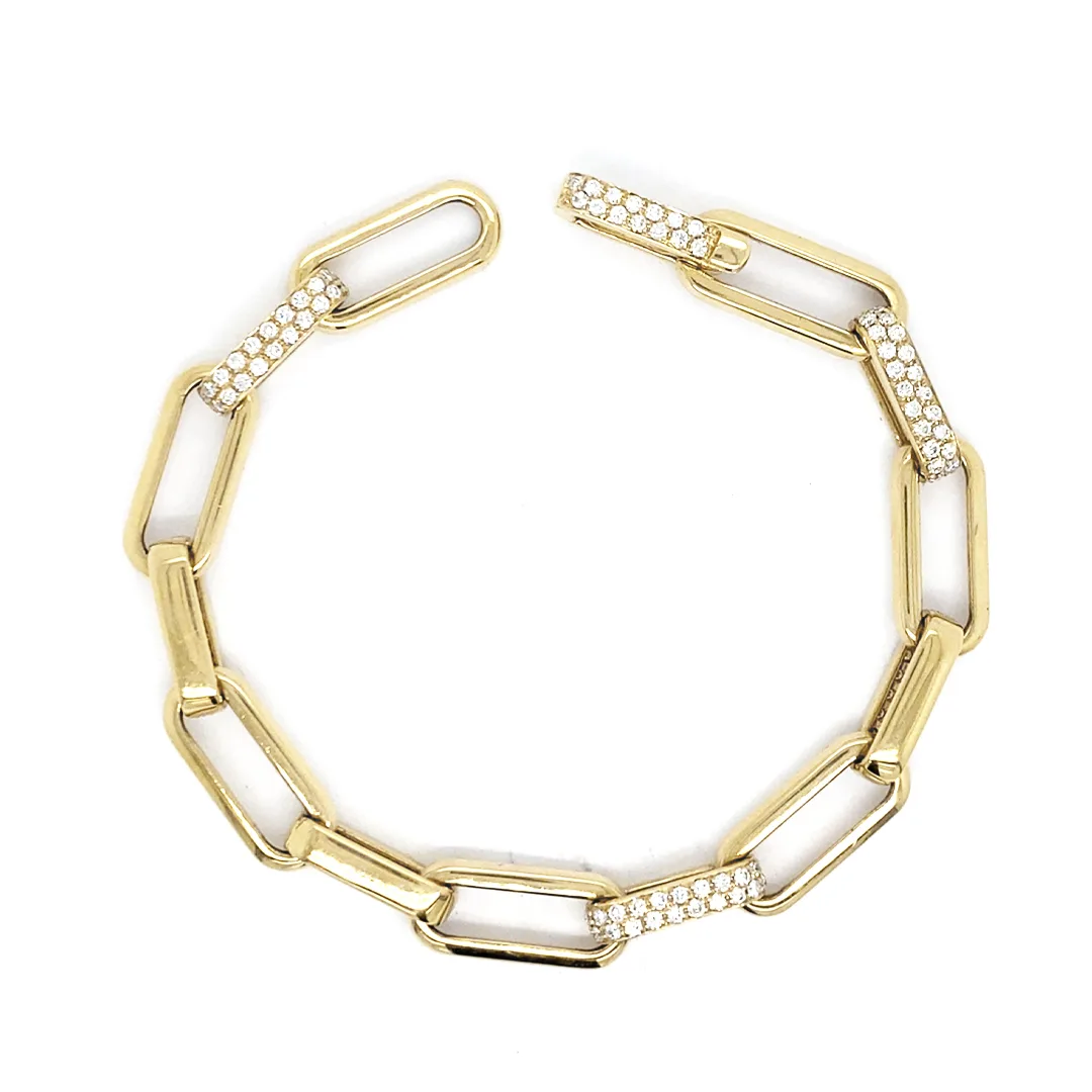 18K Yellow Gold Diamond Bracelet