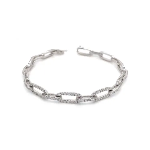18K White Gold Diamond Bracelet