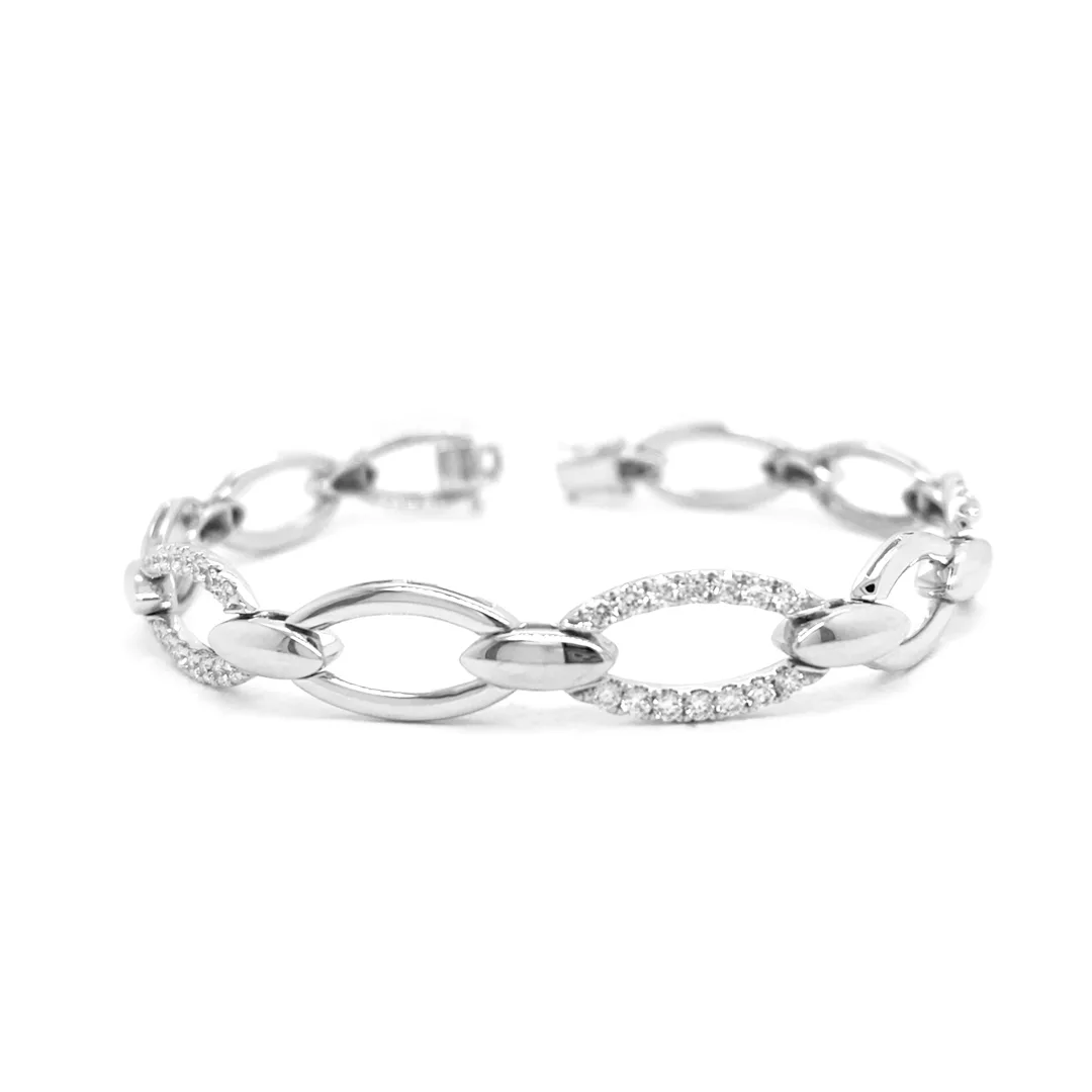 18K White Gold Diamond Bracelet