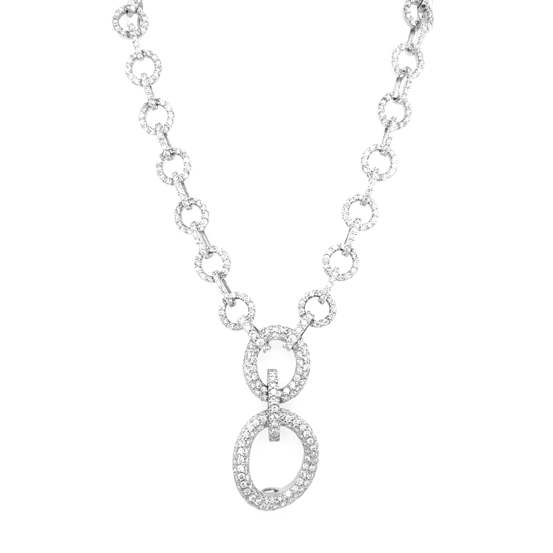 18K White Gold Diamond Necklace