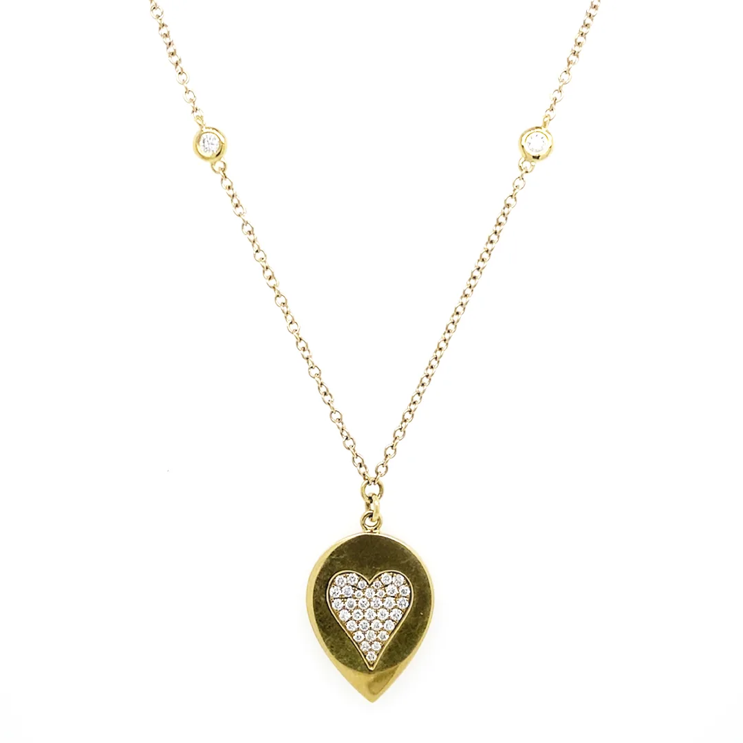 18K Yellow Gold Diamond Necklace
