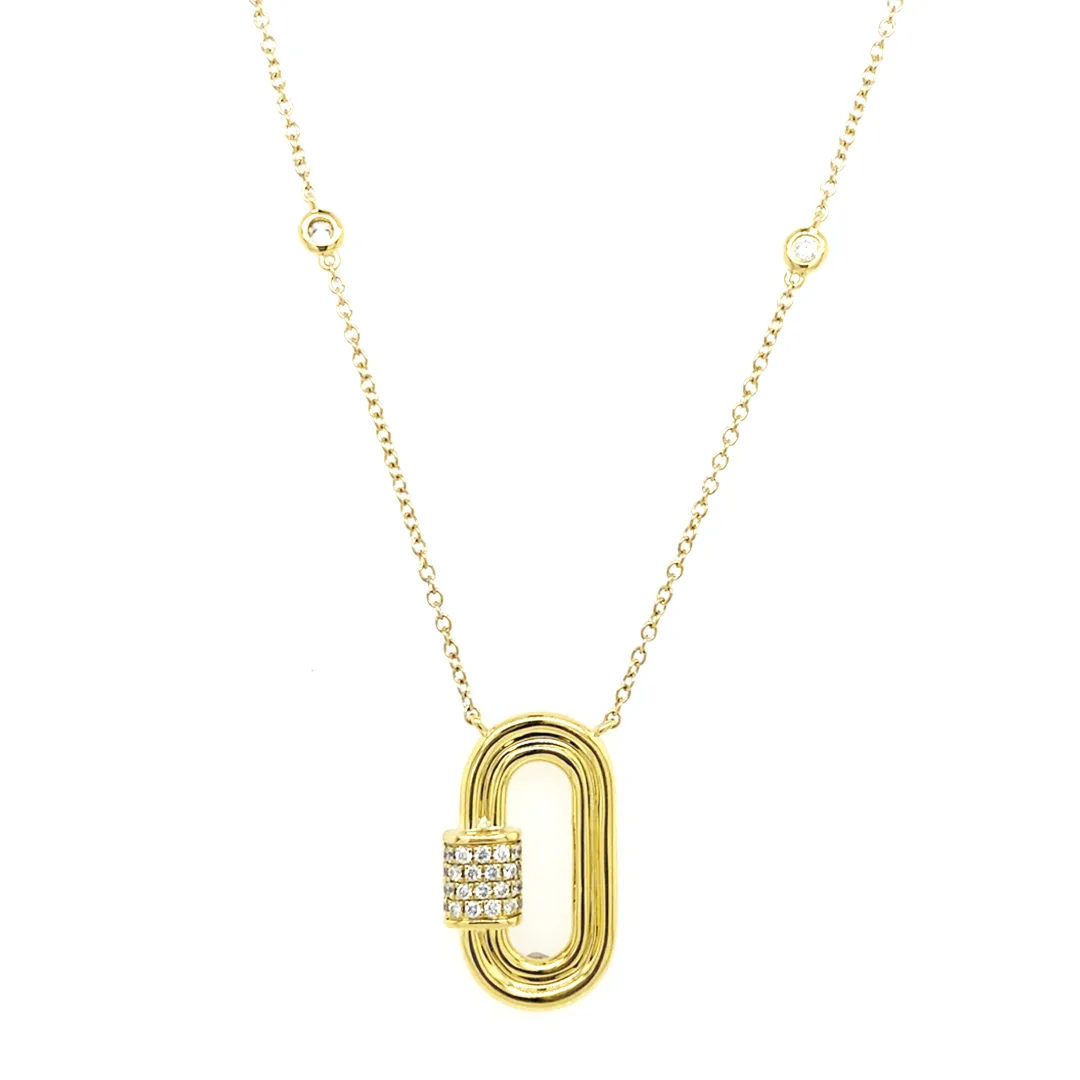 18K Yellow Gold Diamond Necklace