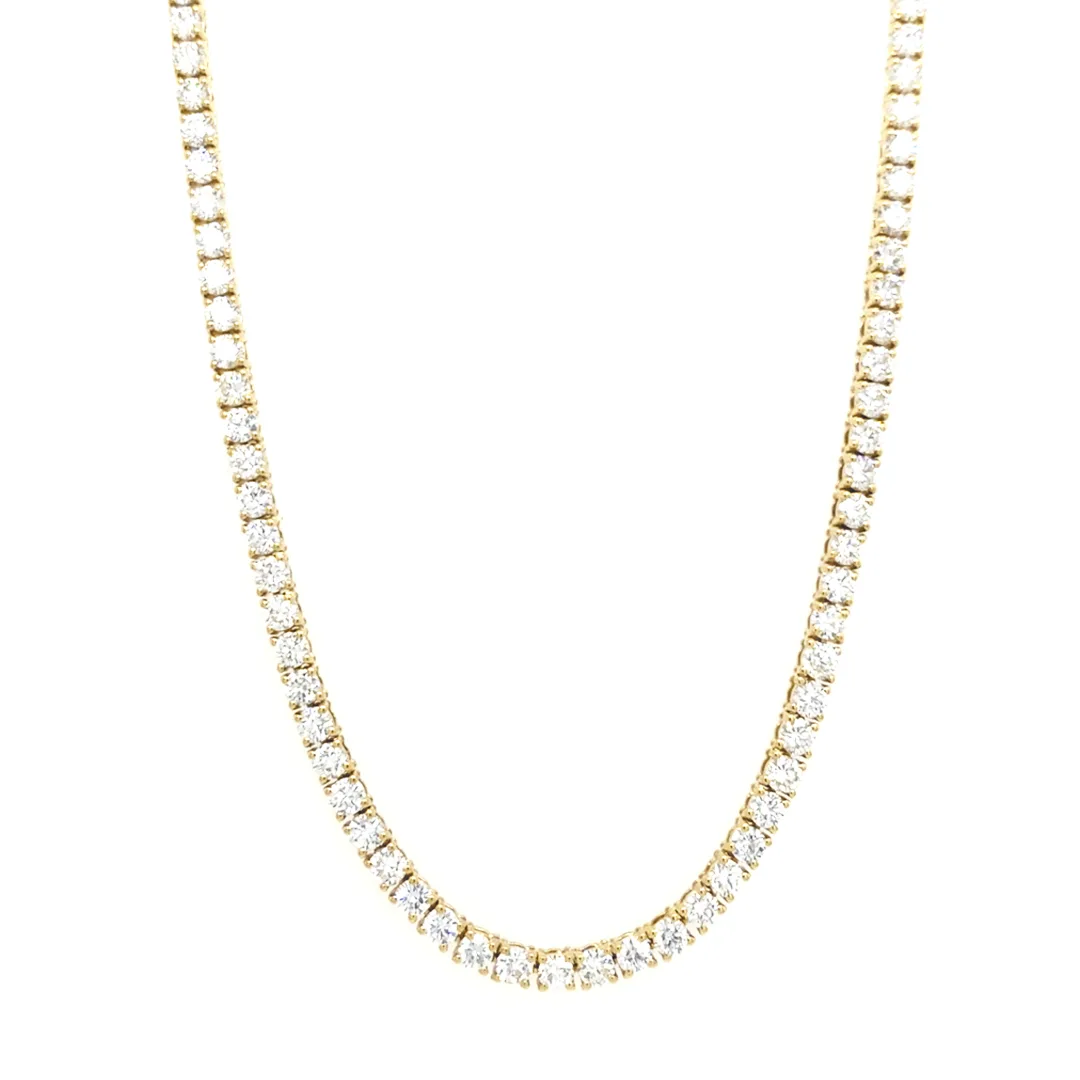 18K Yellow Gold Diamond Necklace