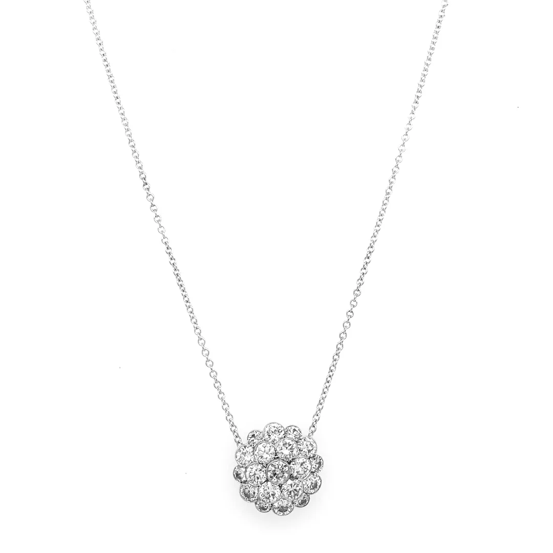 18K White Gold Diamond Necklace