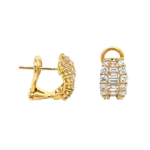 18K Yellow Gold Huggie Earrings