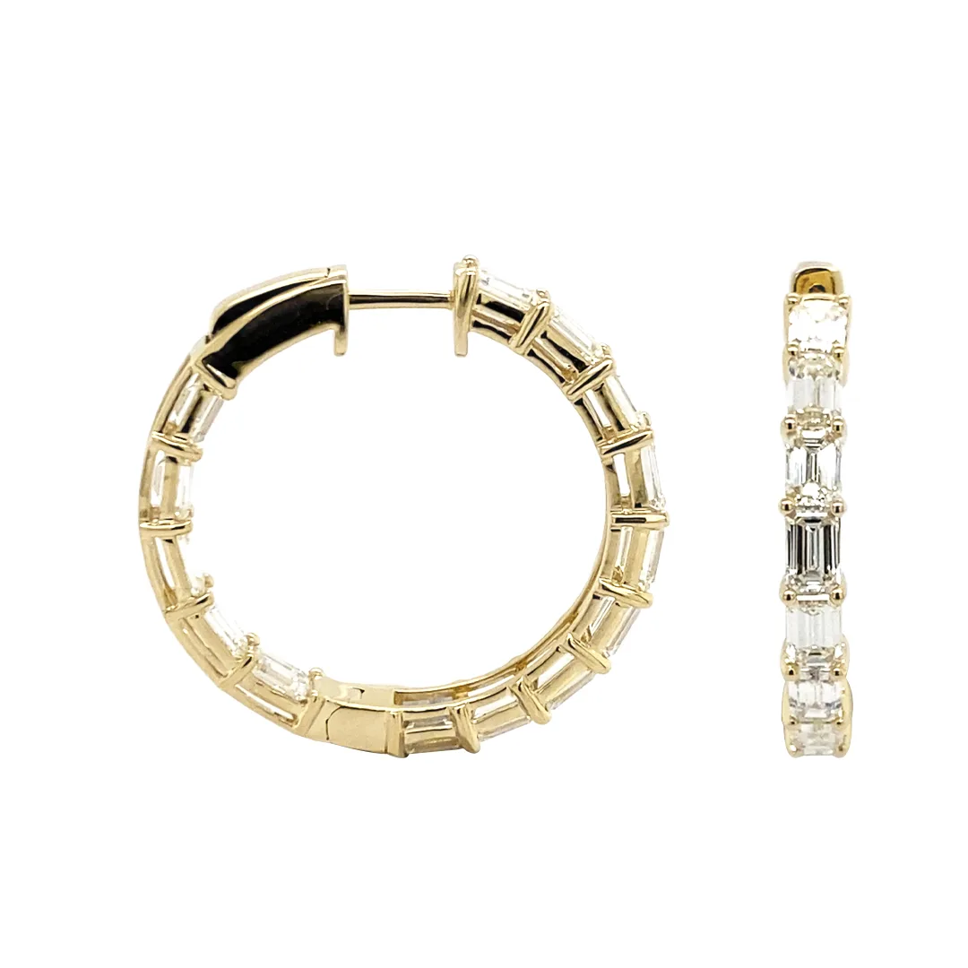 18K Yellow Gold Hoop Earrings