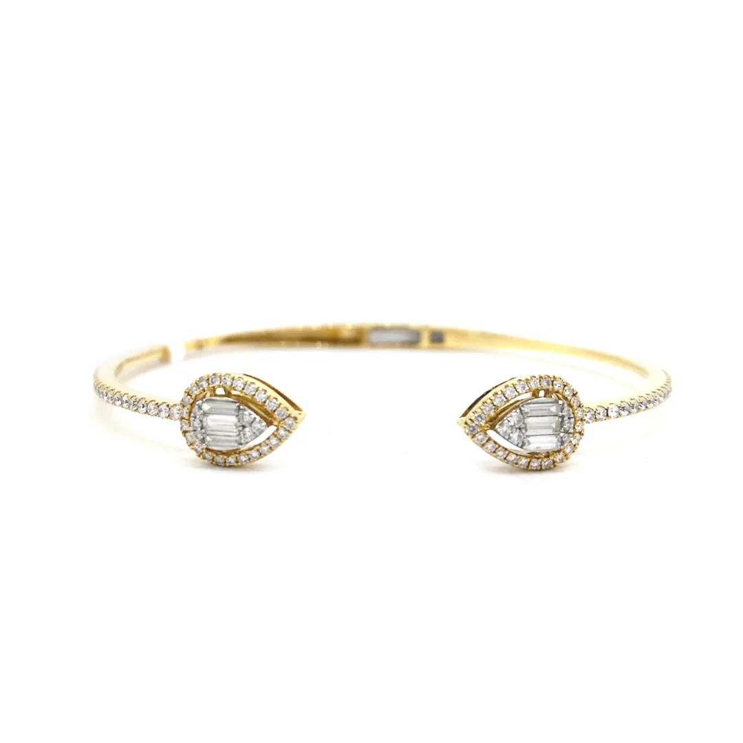 18K Yellow Gold Diamond Bangle