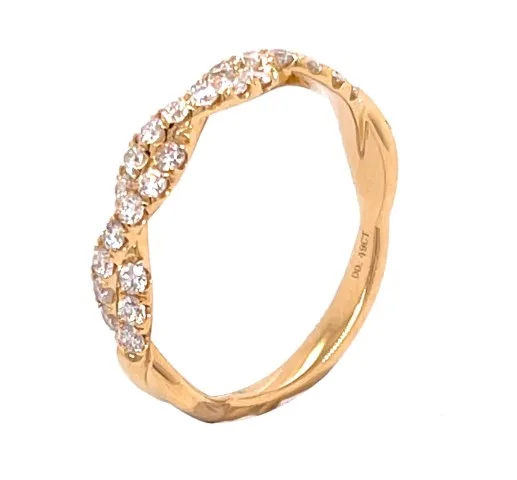 18K Yellow Gold Diamond Band